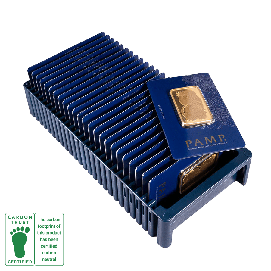 25 x 1 ounce Gold Bar Monster Box - Lady Fortuna - Carbon Neutral — photo 1