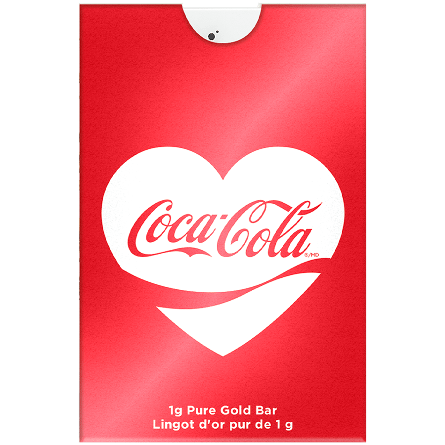 1 gram Gold Bar - Coca Cola Valentine's Love thumbnail 3