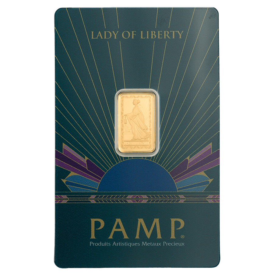 2.5 gram Gold Bar - Lady of Liberty — photo 1