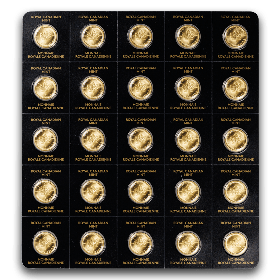 25x1 gram Maplegram Gold Coin - Maple Leaf (Mixed Years) — photo 1