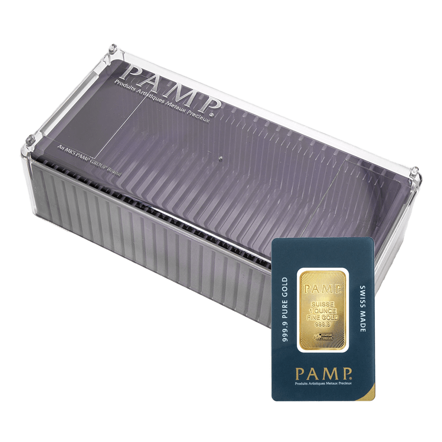25 x 1 ounce Gold Bar Monster Box - PAMP Suisse — photo 1
