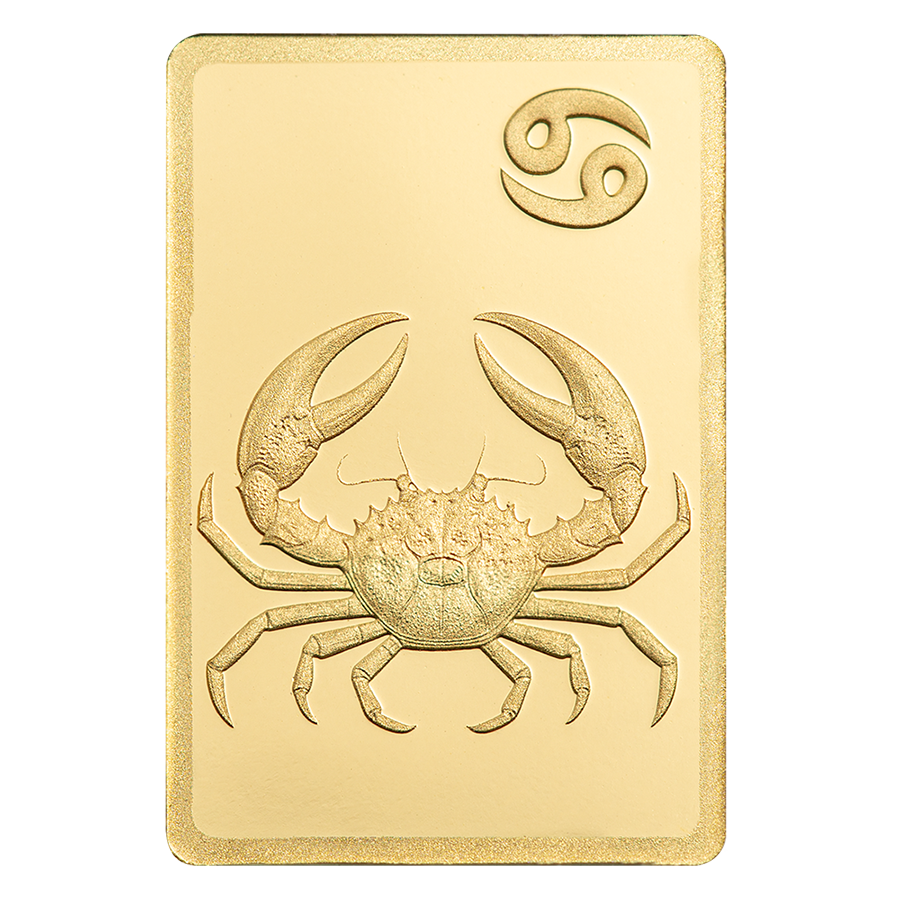0.5 gram Gold Bar - Zodiac Cancer thumbnail 3