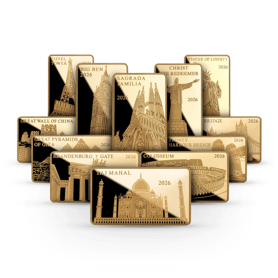12 Bar-Gold-Set  - Landmarks of the World — photo 1