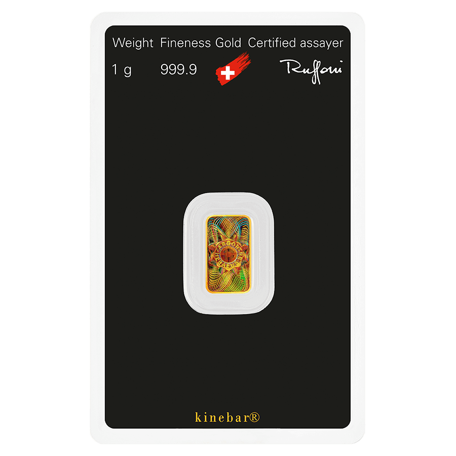 1 gram Gold Bar - Argor-Heraeus - Kinebar series thumbnail 2