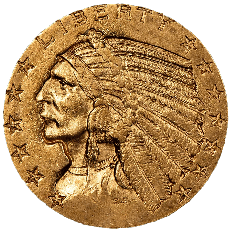 5 US Dollars Gold Coin - Indian Half Eagle Mixed Years — photo 1