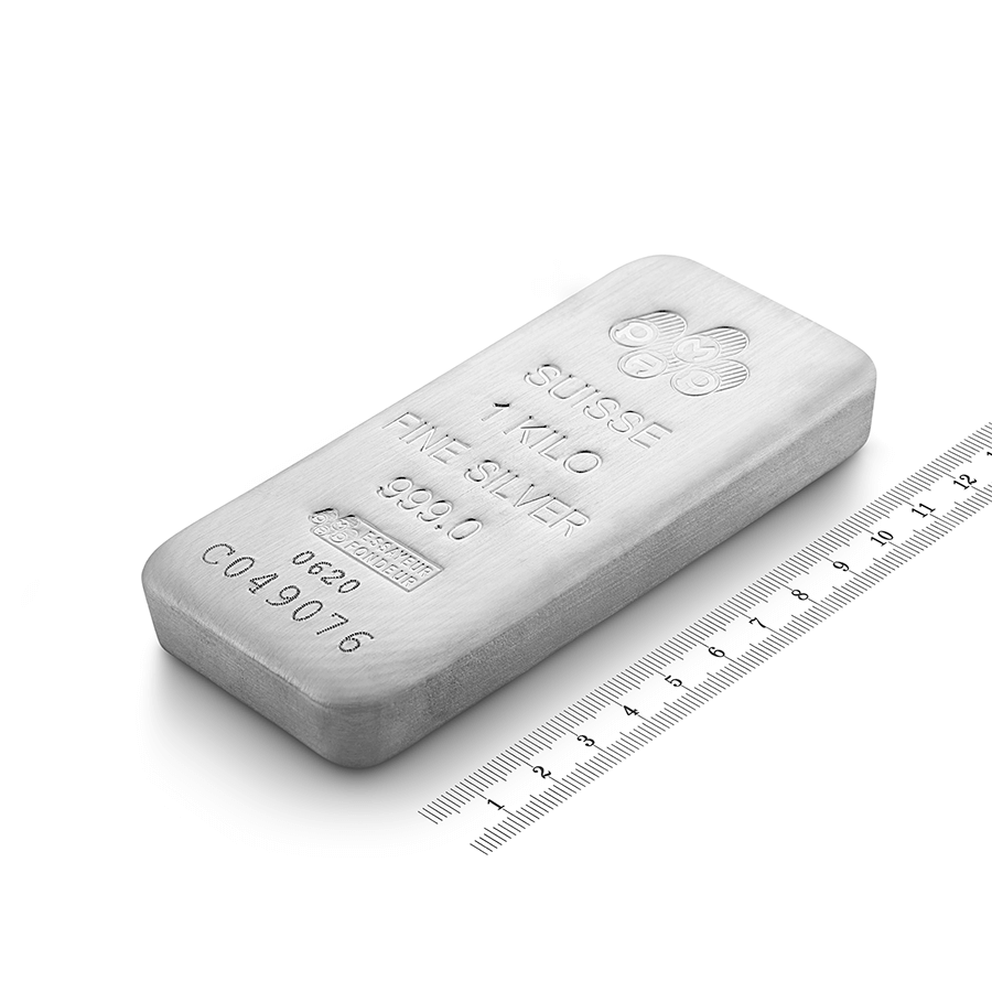 1 kg Silver Bar - PAMP Suisse thumbnail 3