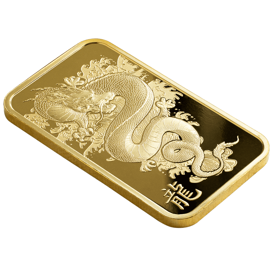 1 ounce Gold Bar - PAMP Suisse Lunar Dragon 2024 thumbnail 5