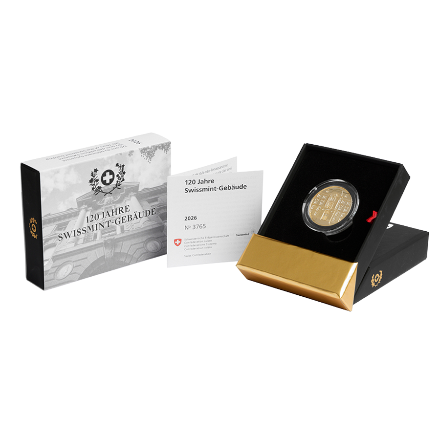 11.29 gram Gold Coin - 120 Years of the Swissmint Building Proof thumbnail 3