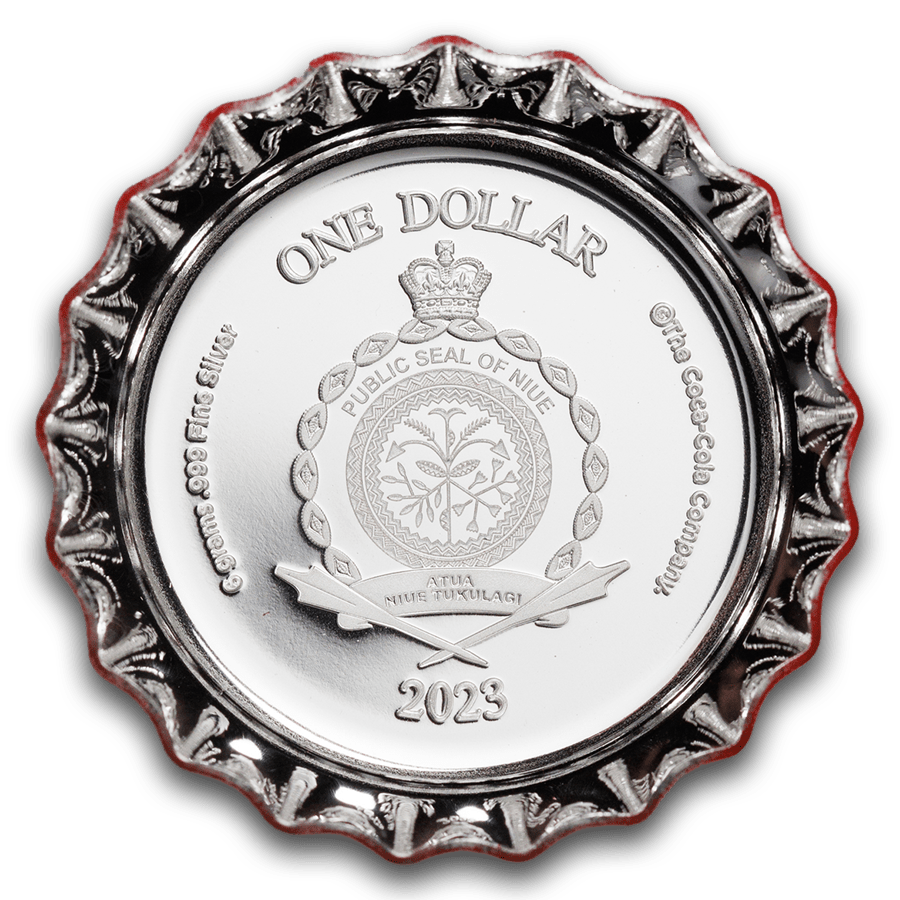 6 gram Silver Bottle Cap - 3D Coca-Cola® thumbnail 2