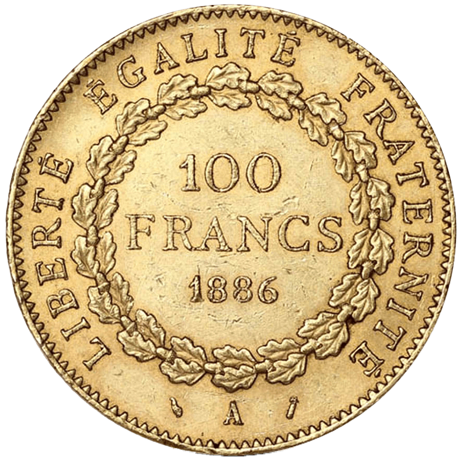100 French Francs Gold Coin - 1878-1914 Lucky Angel thumbnail 2