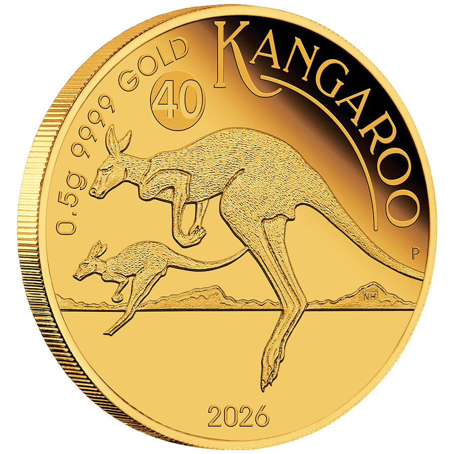 0.5 gram Gold Coin - Mini Kangaroo Proof 2026 thumbnail 5
