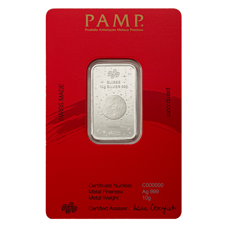 10 gram Silver Bar - PAMP Suisse Lunar Horse 2026 thumbnail 2