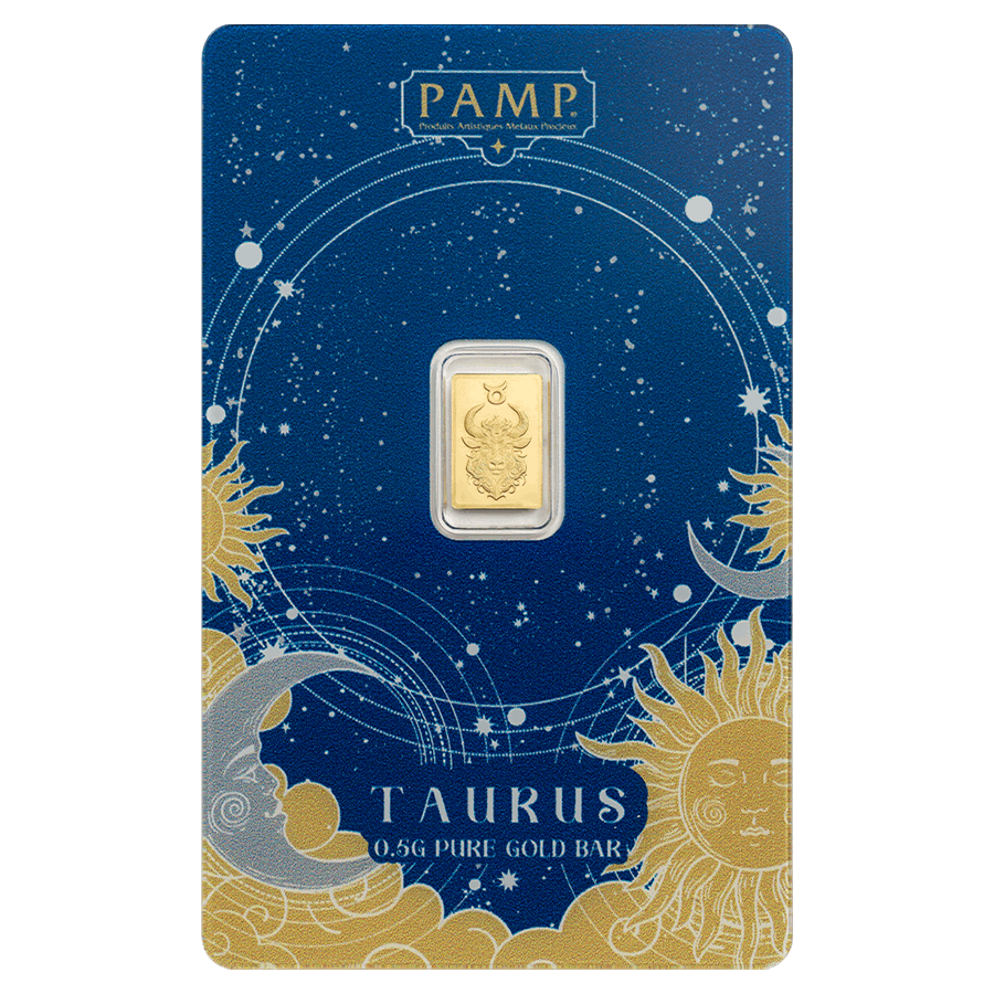 0.5 gram Gold Bar - Zodiac Taurus — photo 1