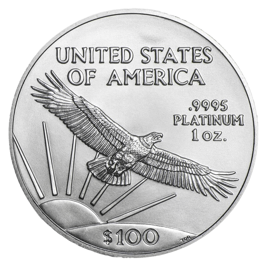1 ounce  Platinum Coin - American Eagle BU Mixed Years thumbnail 2