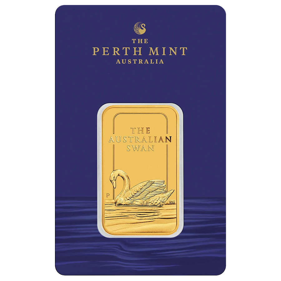 1 ounce Gold Bar - Perth Mint Swan - 1
