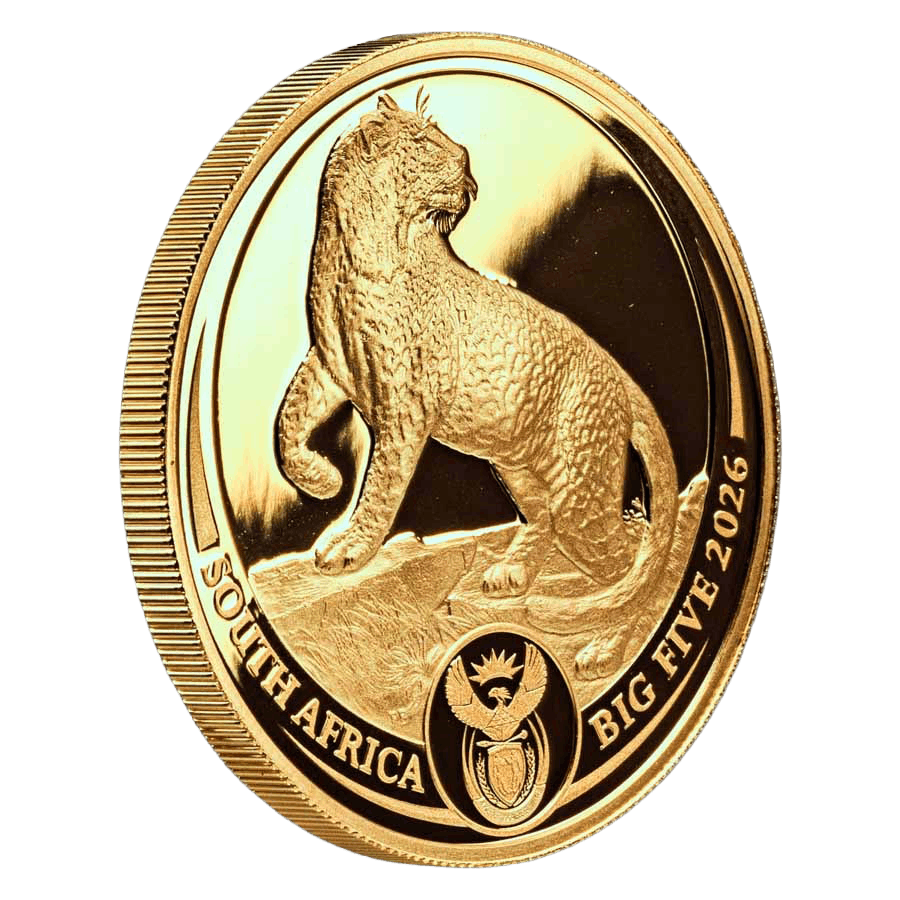 1 ounce Gold Coin - South Africa Big Five Leopard Proof 2026 thumbnail 3