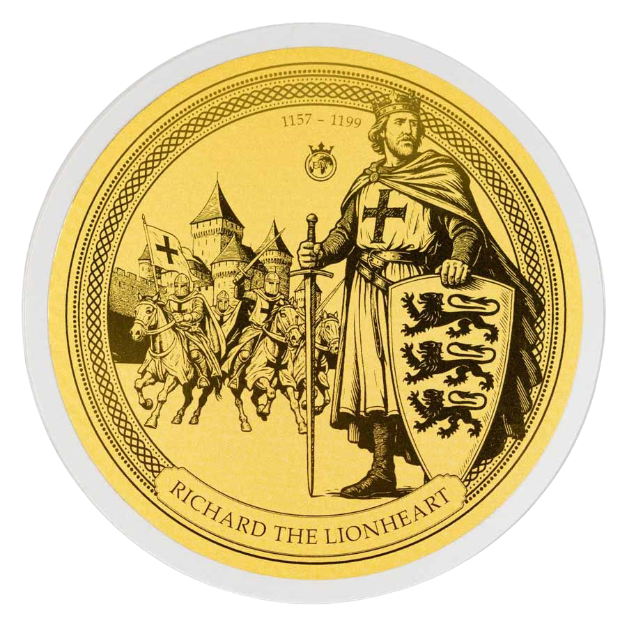 1/100 oz Gold Coin - Emperors of the World - Richard the Lionheart 2026 thumbnail 3