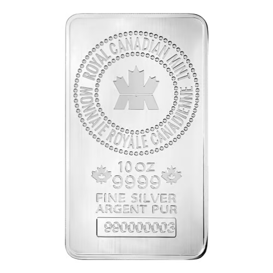 10 ounce Silver Bar - Royal Canadian Mint