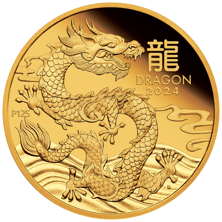 1/10 ounce Gold Coin - Australia Lunar Dragon 2024 — photo 1