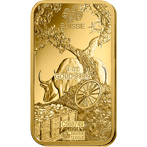 1 ounce Gold Bar - PAMP Suisse Lunar Ox thumbnail 4