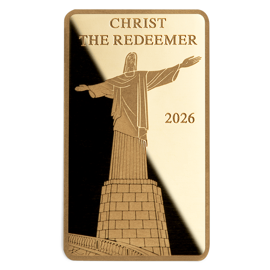 1/200 oz Gold Bar - Landmarks of the World - Christ the Redeemer — photo 1