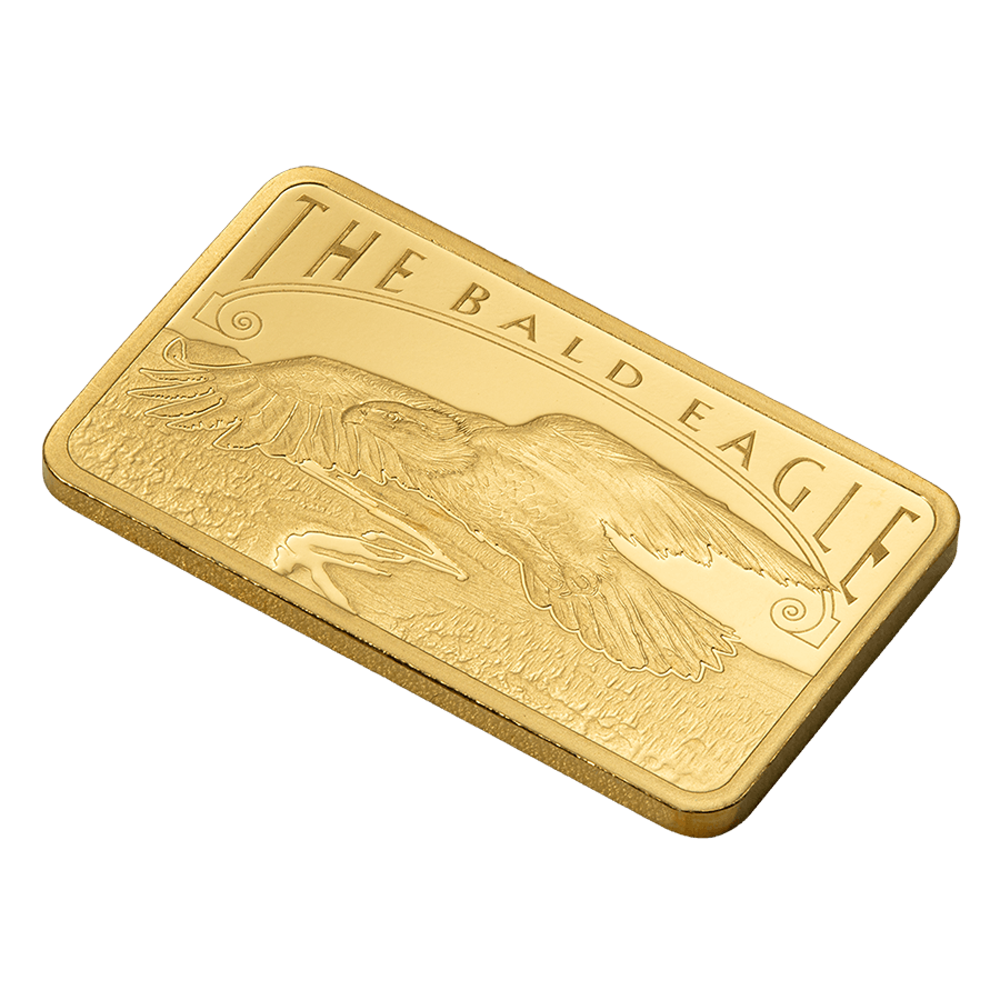 5 gram Gold Bar - America the Free Bald Eagle thumbnail 5