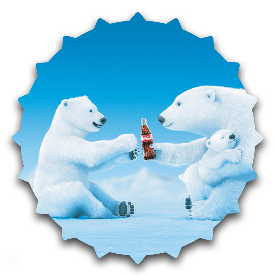6 gram Silver Bottle Cap - 3D Coca-Cola® Polar Bear thumbnail 5