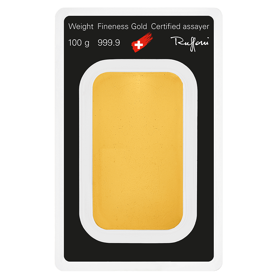 100 gram Gold Bar - Argor-Heraeus thumbnail 2