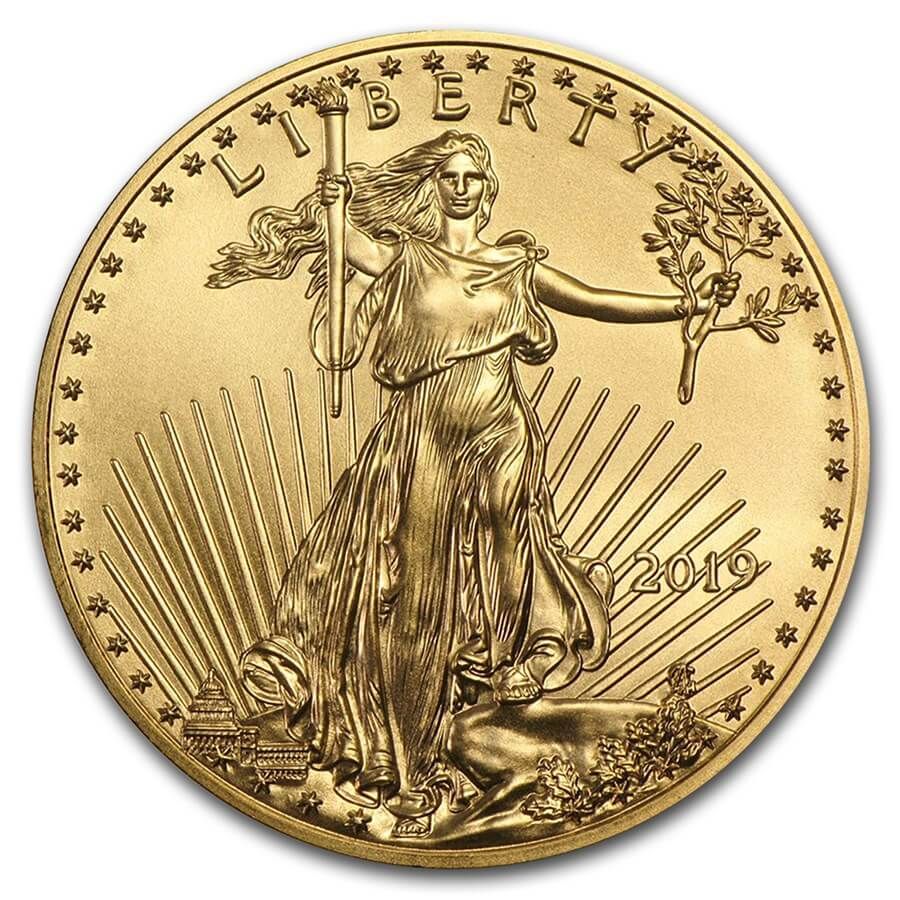 1/10 ounce Gold Coin - American Eagle BU 2019 — photo 1