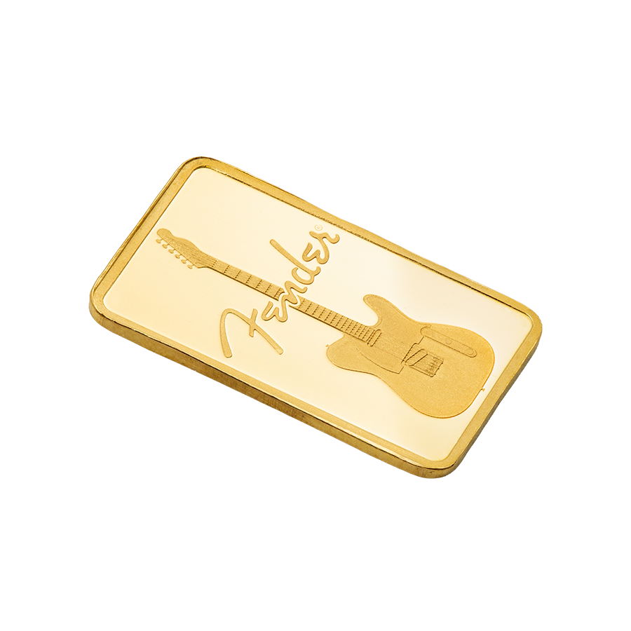 1 gram Gold Bar - Fender 80th anniversary thumbnail 5