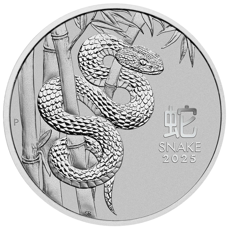 1 ounce Platinum Coin -  Australia Lunar Snake BU 2025 (Series III)