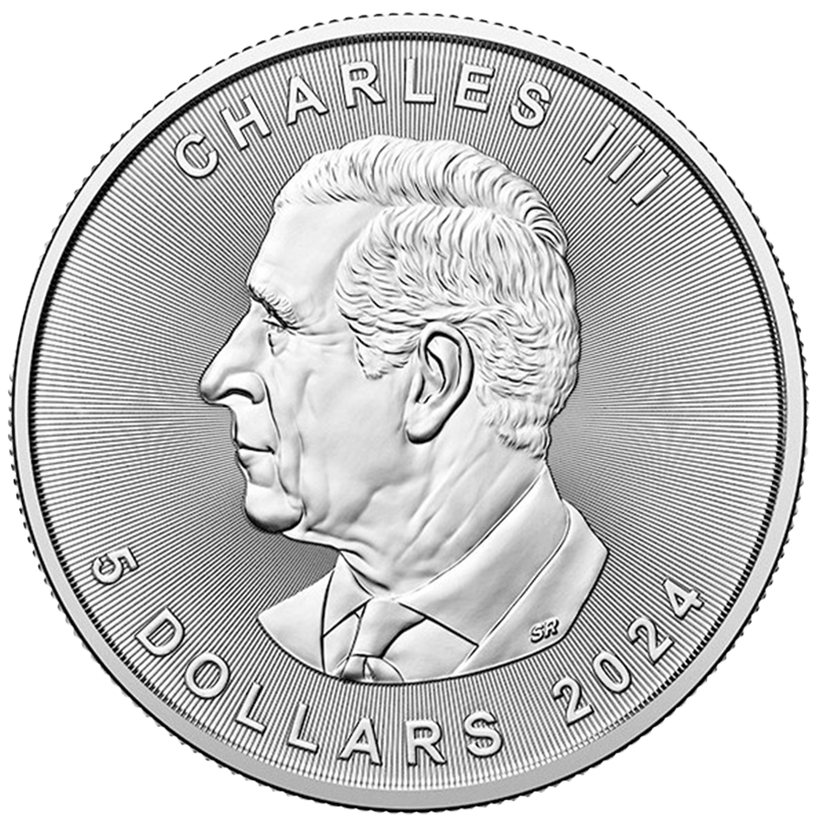 1 ounce Silver Coin - Maple Leaf Charles III 2024 thumbnail 2