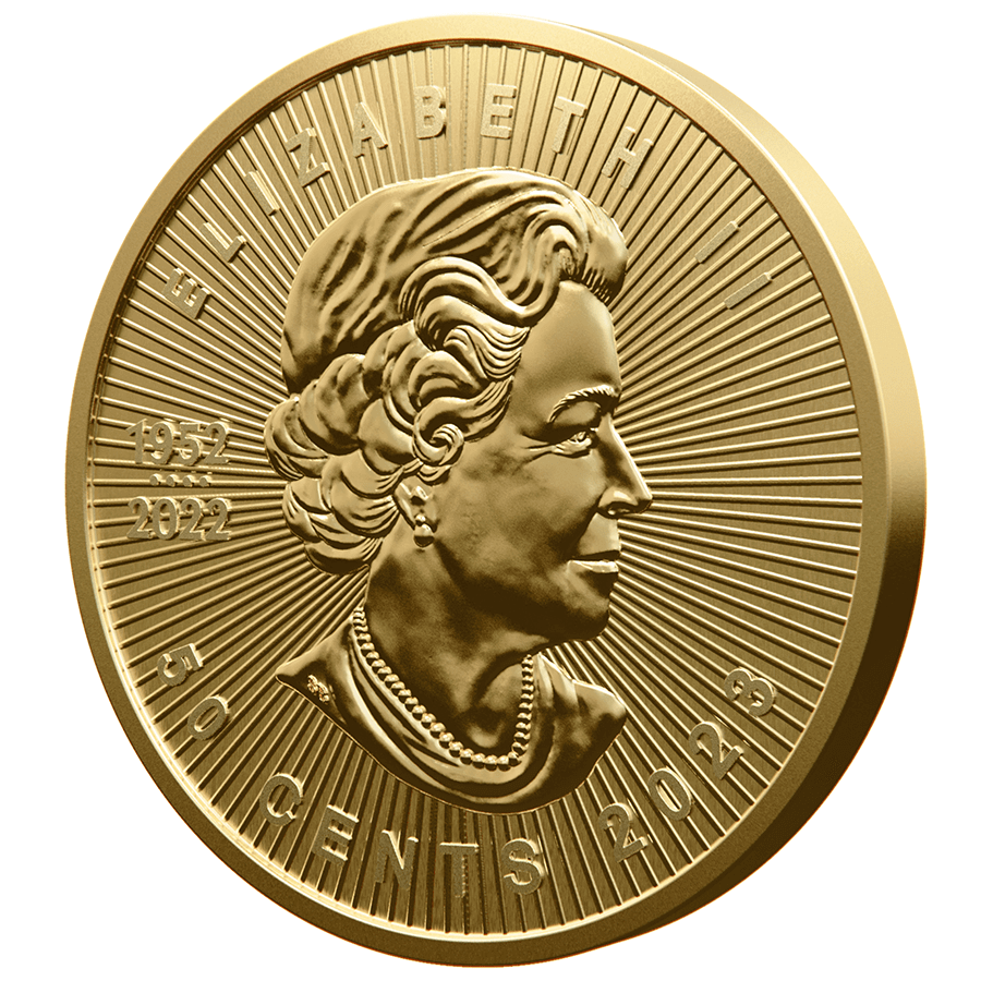 25x1 gram Maplegram Gold Coin - Maple Leaf Elizabeth II 2023 thumbnail 2