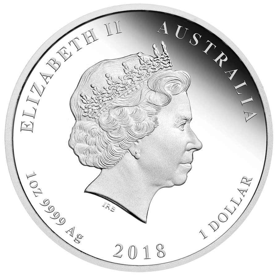 1 ounce Silver Coin - Australian Lunar Dog 2018 (Series II) thumbnail 2
