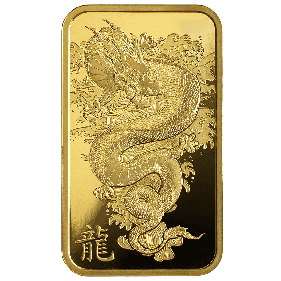 1 ounce Gold Bar - PAMP Suisse Lunar Dragon 2024 thumbnail 3