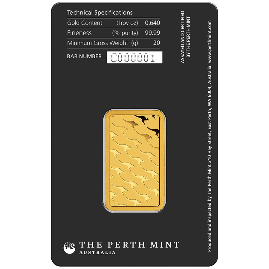 20 gram Gold Bar - The Perth Mint thumbnail 2