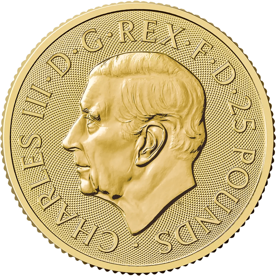 1/4 ounce Gold Coin - Britannia Charles 2025 thumbnail 2