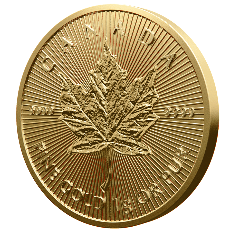 25x1 gram Maplegram Gold Coin - Maple Leaf Elizabeth II 2023 thumbnail 3