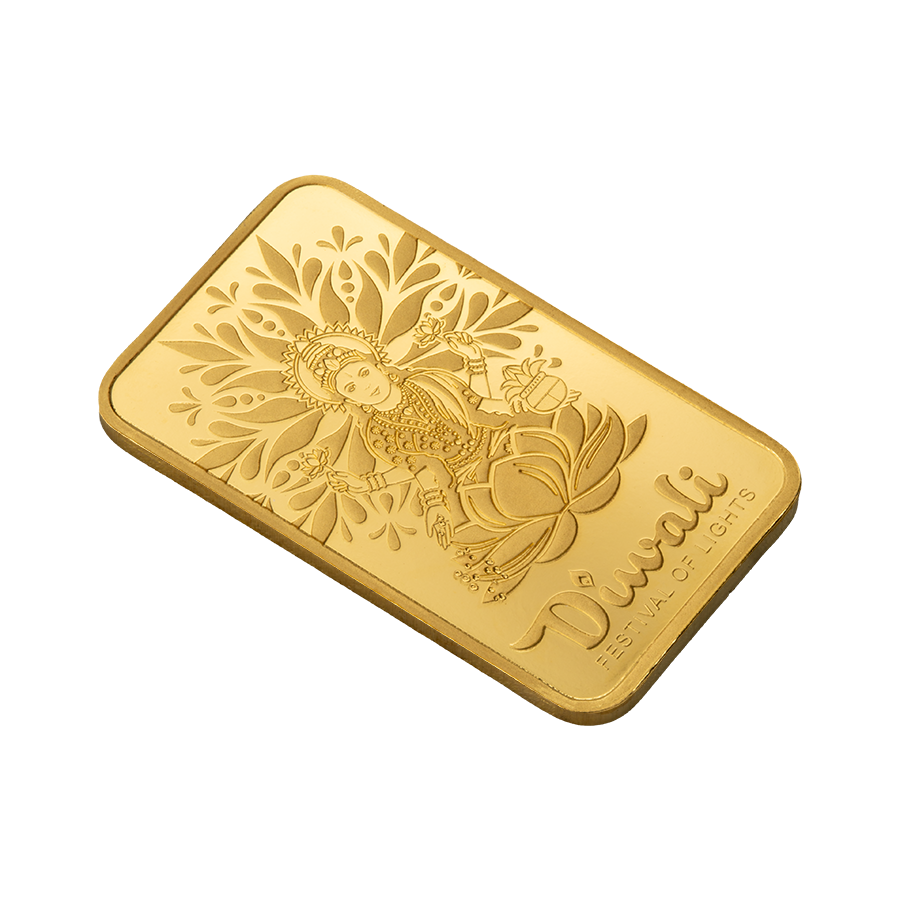 5 gram Gold Bar - Diwali Lakshmi Sacred Cow thumbnail 5