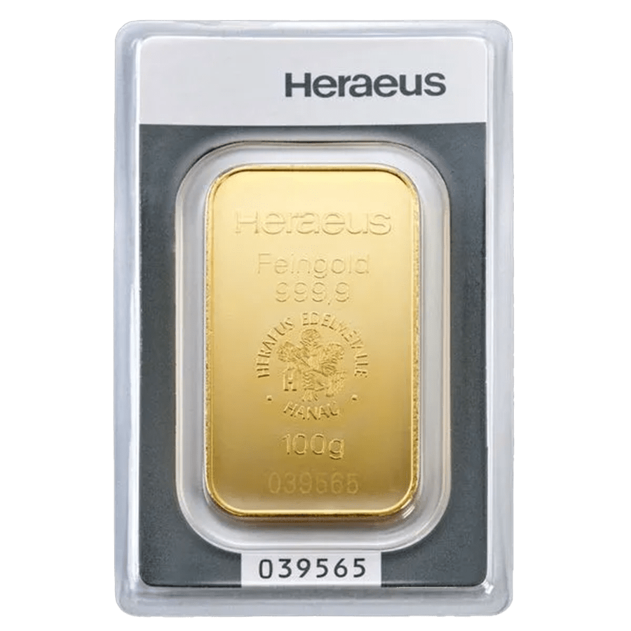 100 gram Gold Bar - Heraeus — photo 1