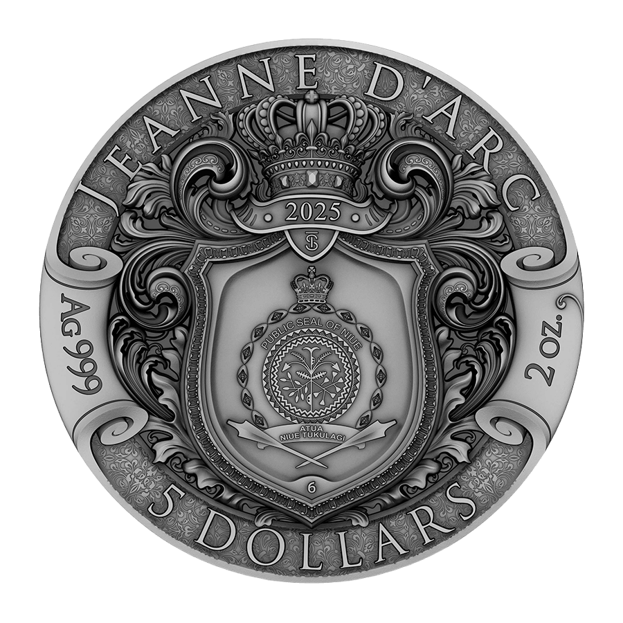 2 ounce Silver Coin - Jeanne d'Arc thumbnail 2