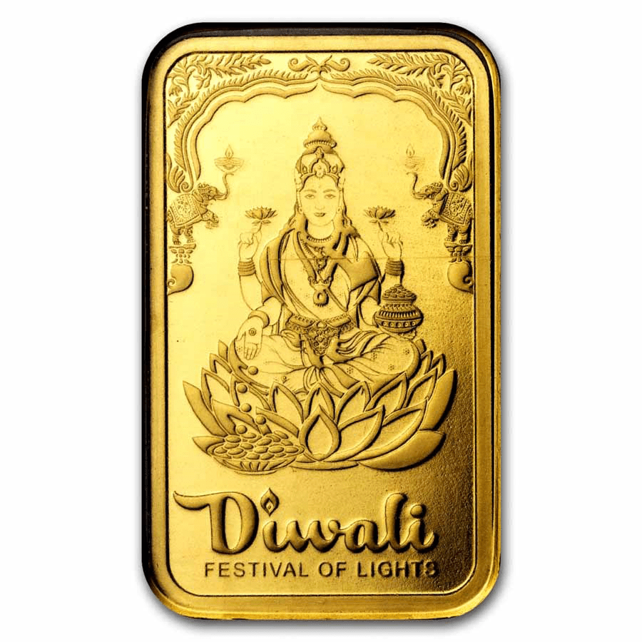 10 gram Gold Bar - Diwali Festival of Lights thumbnail 3