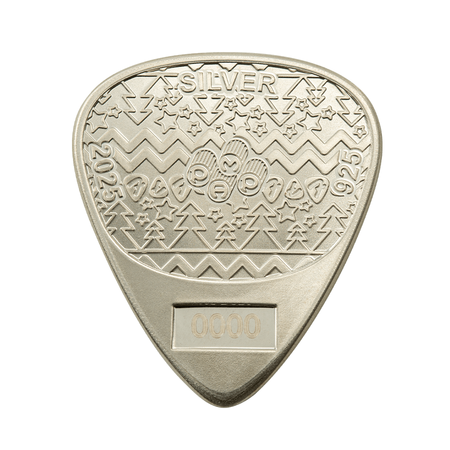 10 gram Sterling Silver - Fender Holiday Guitar Pick thumbnail 3