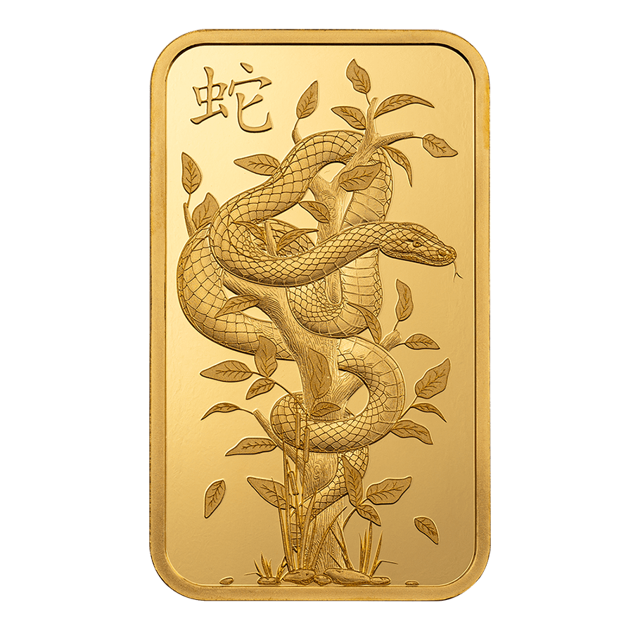 1 ounce Gold Bar - PAMP Suisse Lunar Snake 2025 thumbnail 3