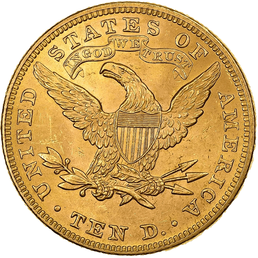 10 US Dollars Gold Coin - Liberty Eagle Mixed Years thumbnail 2