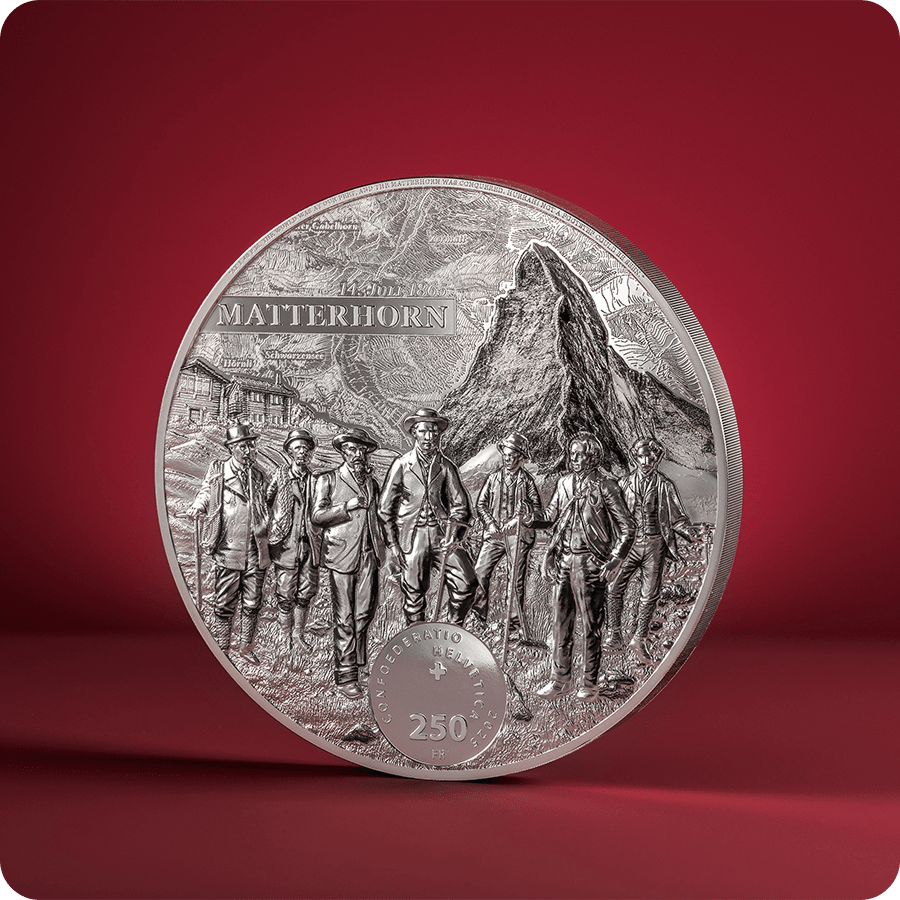 2 kilogram Silver Coin - Matterhorn Switzerland 2025 thumbnail 3