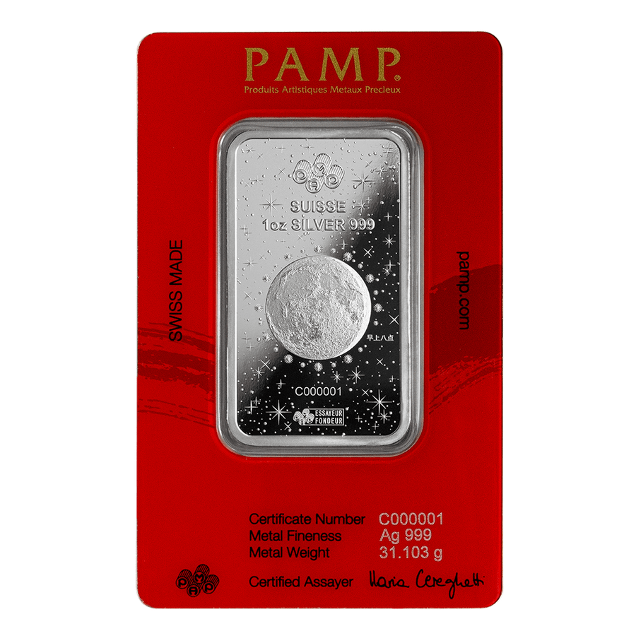 1 ounce Silver Bar - PAMP Suisse Lunar Dragon - 2024 thumbnail 4