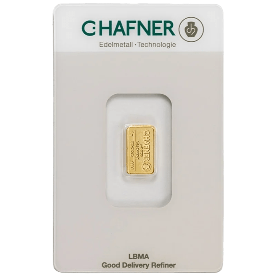 1 gram Gold Bar - C. Hafner