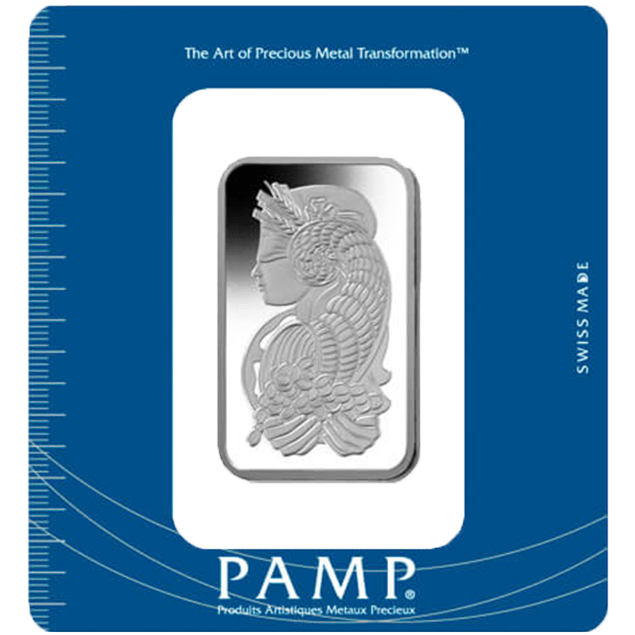 100 gram Fine Palladium Bar 999.5 - PAMP Suisse Lady Fortuna — photo 1