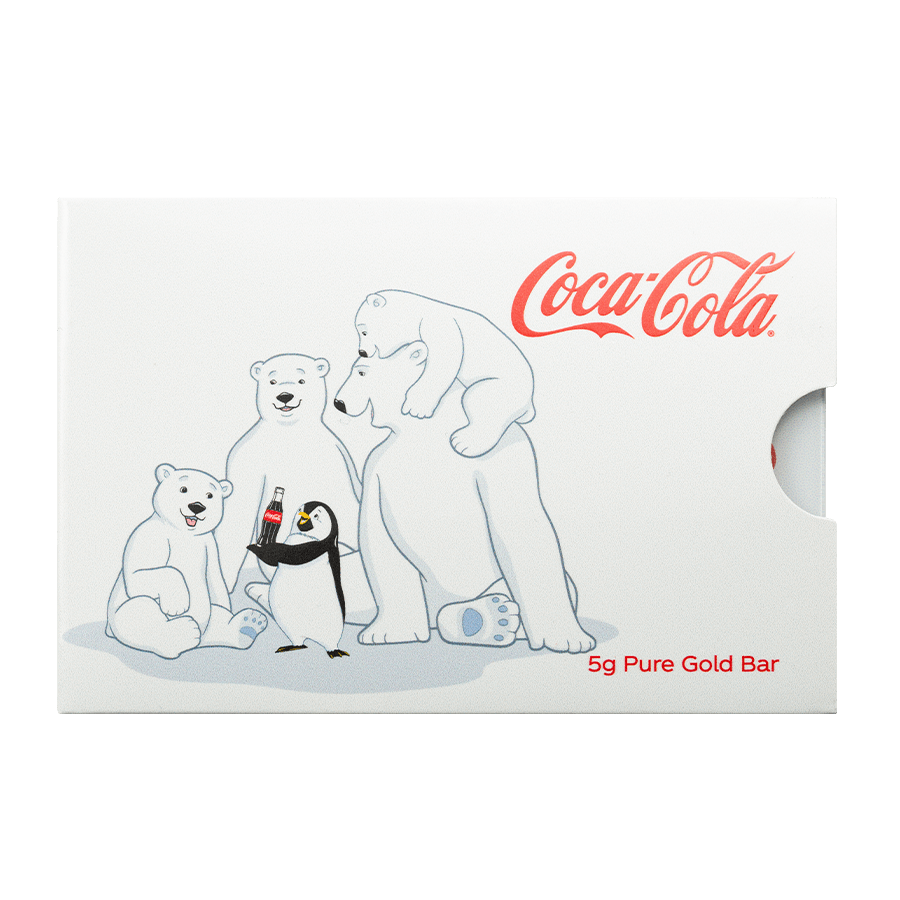 5 gram Gold Bar - Coca Cola Holiday Polar Bear thumbnail 5